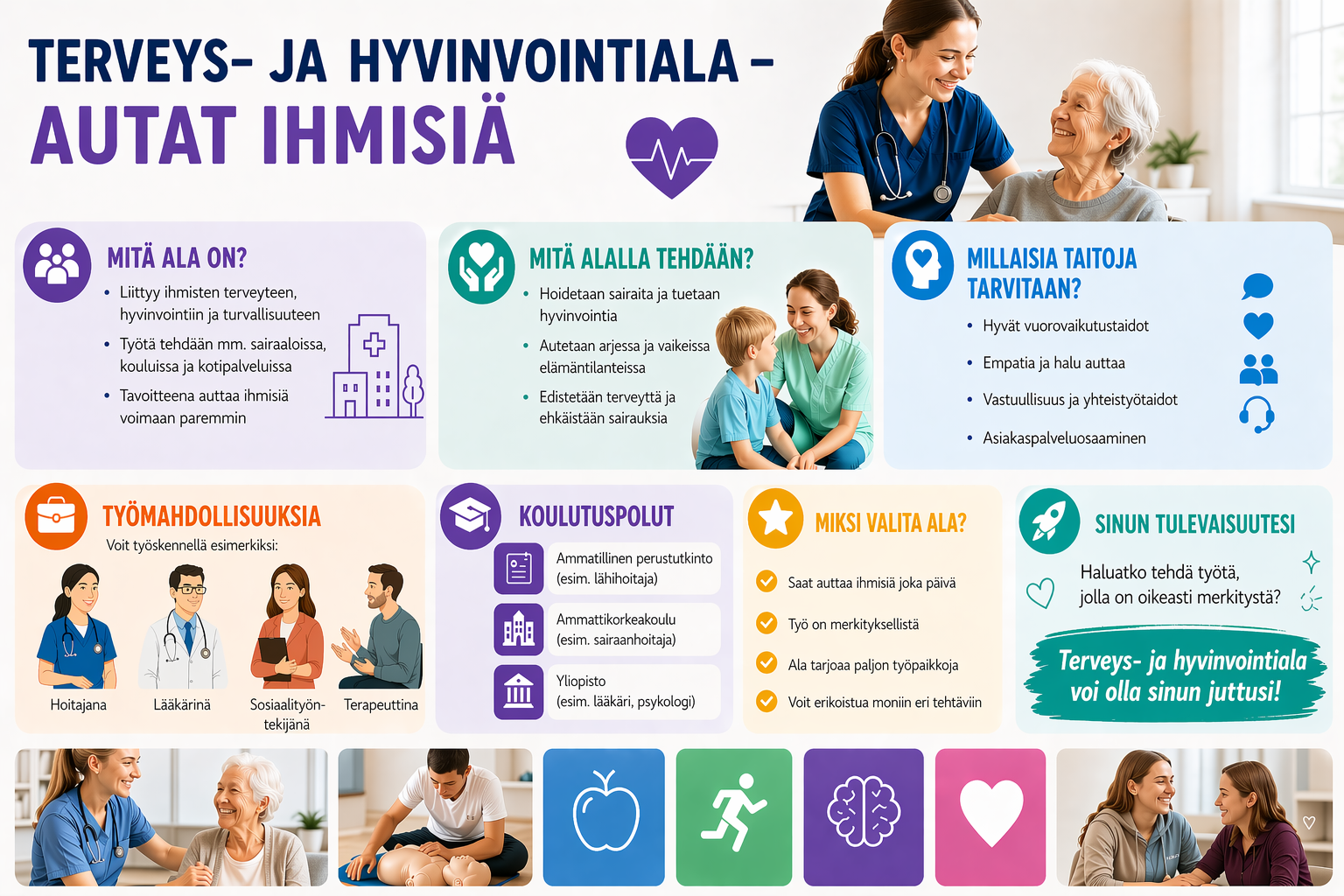 Terveys- ja hyvinvointiala – infograafi